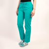Pantaloni medicali Lotus Flex, stretch, cu elastic si snur, sea frost, CVC-SP2