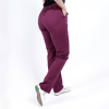Pantaloni medicali Lotus Flex, stretch, cu elastic si snur, wine, CVC-SP2
