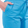 Pantaloni medicali Lotus Flex, stretch, cu elastic si snur, albastru deschis, CVC-SP2