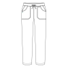 Pantaloni medicali Lotus Flex, stretch, cu elastic si snur, albastru deschis, CVC-SP2