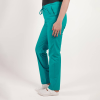 Pantaloni medicali Lotus Flex, stretch, cu elastic si snur, aqua, CVC-SP2