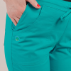 Pantaloni medicali Lotus Flex, stretch, cu elastic si snur, aqua, CVC-SP2