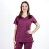 Bluza medicala Lotus Flex, stretch, wine, CVC-NP3 M