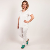 Costum medical Lotus Flex, stretch, alb, CVC-NP4 CVC-SP2 L