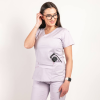 Costum medical Lotus Flex, stretch, mov deschis, CVC-NP4 CVC-SP2