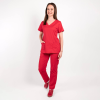 Costum medical Lotus Flex, stretch, rosu, CVC-NP4 CVC-SP2