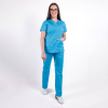 Costum medical Lotus Flex, stretch, albastru deschis, CVC-NP1 CVC-SP2