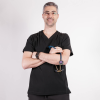 Bluza medicala Lotus Flex, stretch, negru, TS-NP9