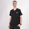 Bluza medicala Lotus Flex, stretch, negru, TS-NP9
