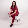 Costum medical Lotus Flex, stretch, visiniu, TS-NP7 TS-SP3