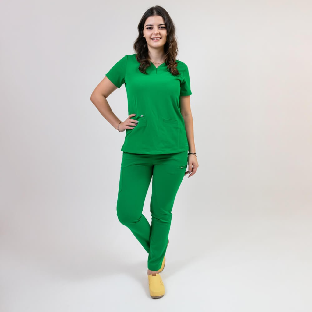Costum medical Lotus Flex, stretch, verde chirurgical inchis, TS-NP10 TS-SP3
