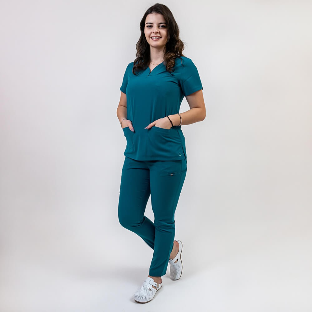 Costum medical Lotus Flex, stretch, turcoaz inchis, TS-NP10 TS-SP3