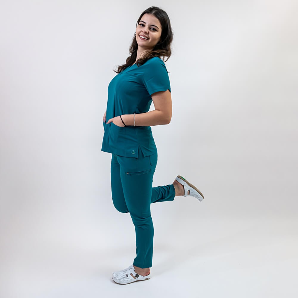 Costum medical Lotus Flex, stretch, turcoaz inchis, TS-NP10 TS-SP3