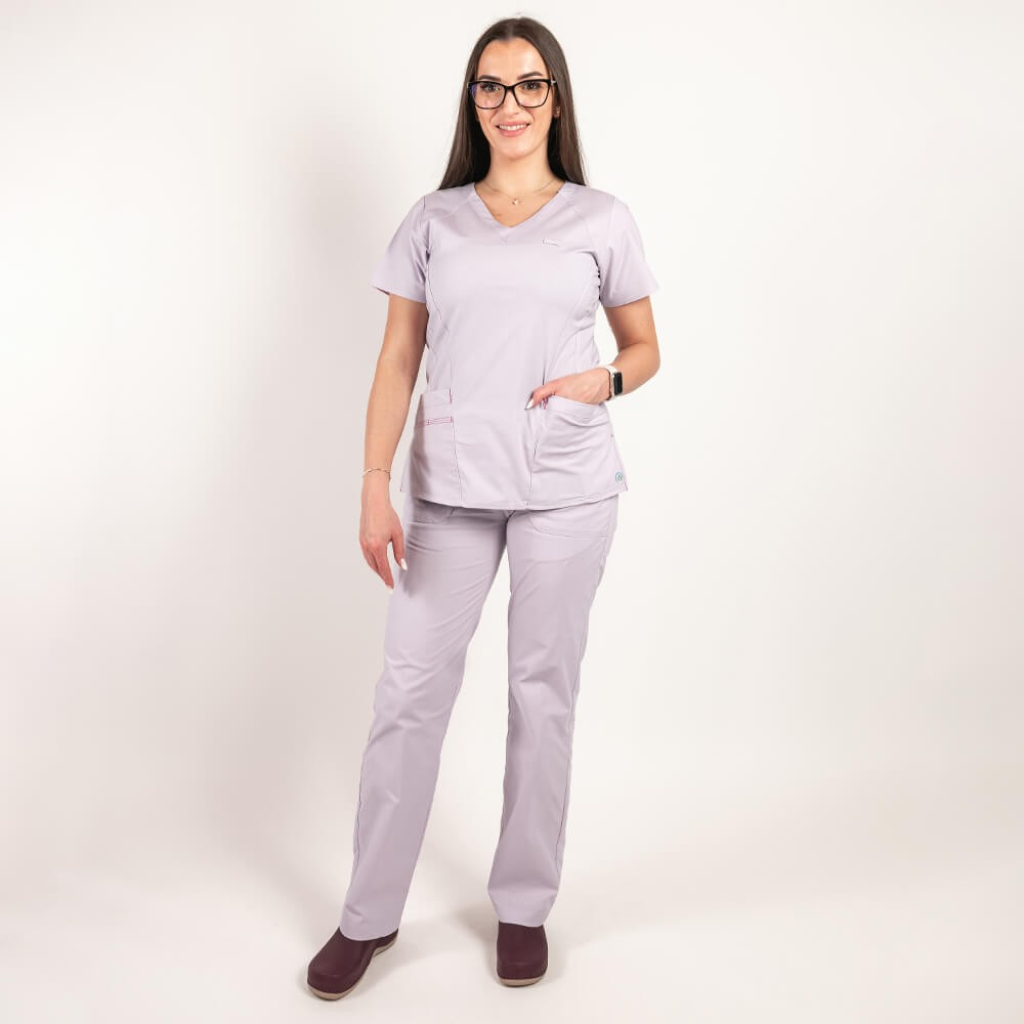 Costum medical Lotus Flex, stretch, mov deschis, CVC-NP4 CVC-SP2