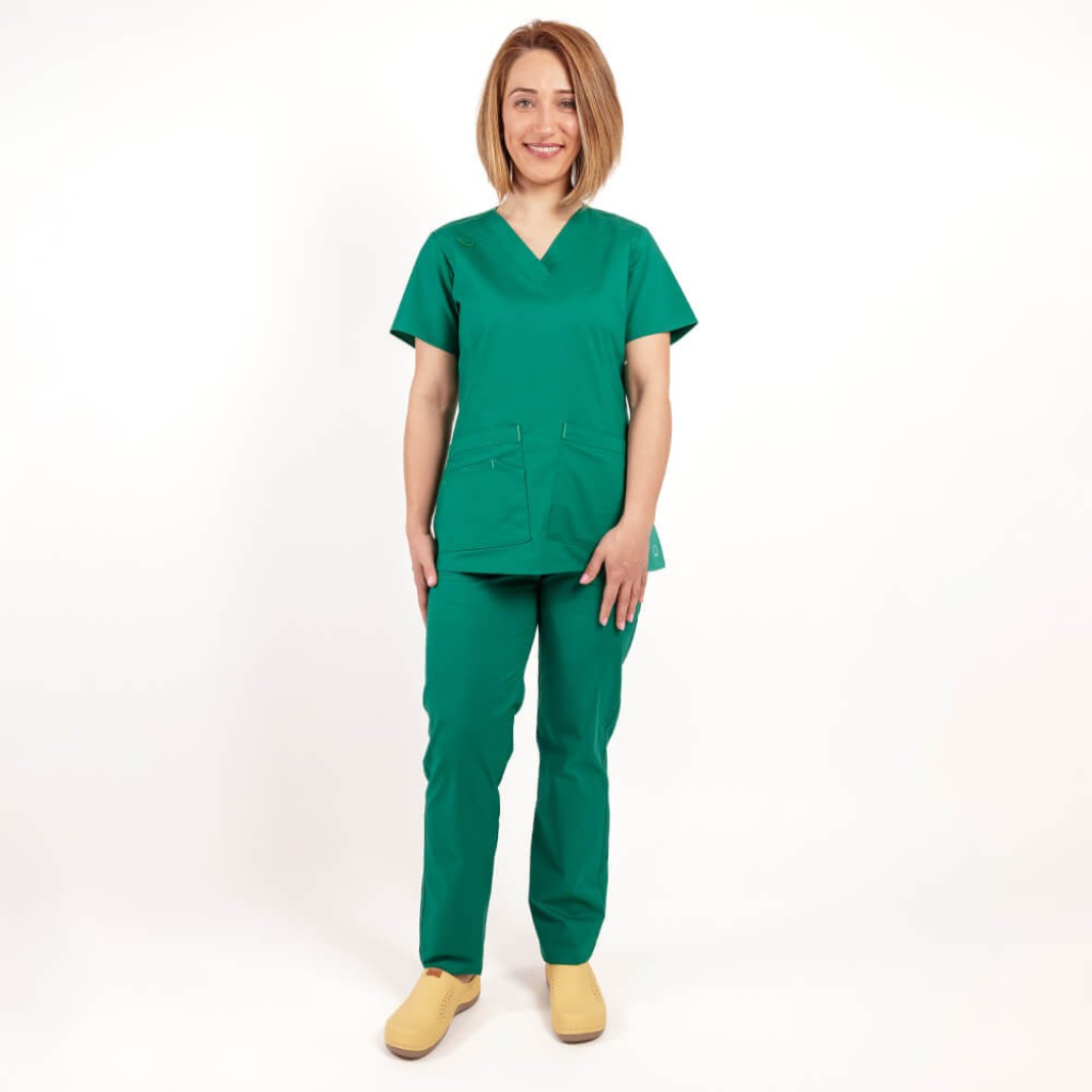 Costum medical Lotus Flex, stretch, verde hunter, CVC-NP1 CVC-SP2
