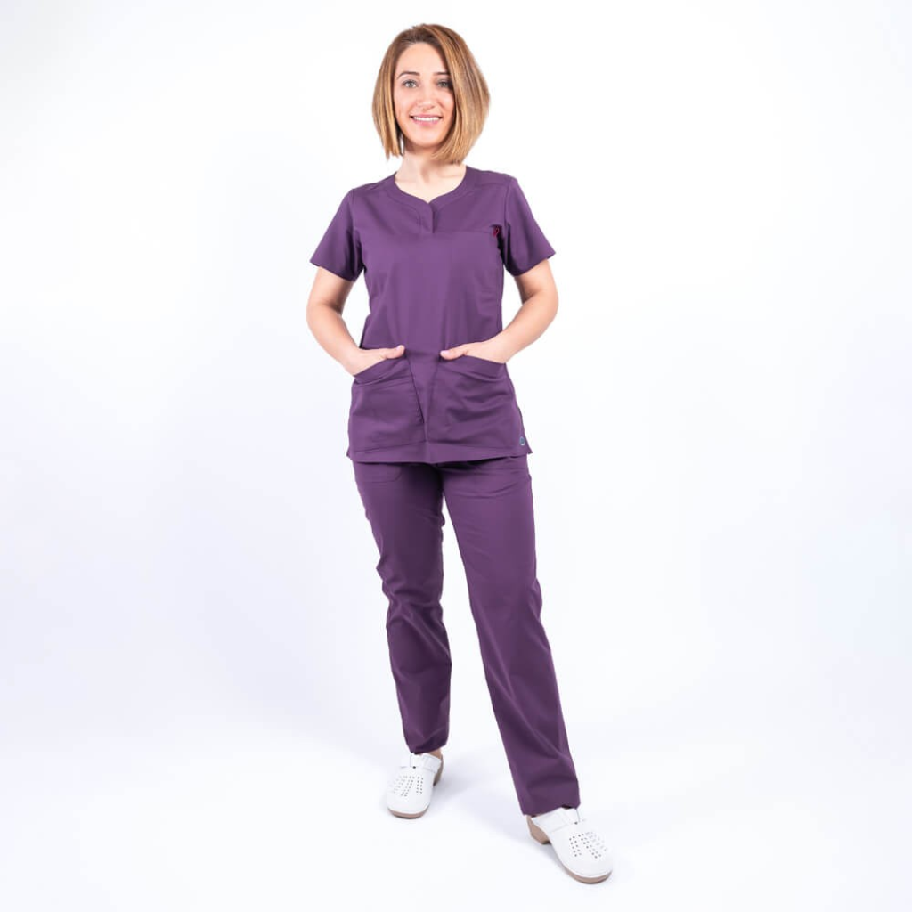 Costum medical Lotus Flex, stretch, visiniu, CVC-NP3 CVC-SP2