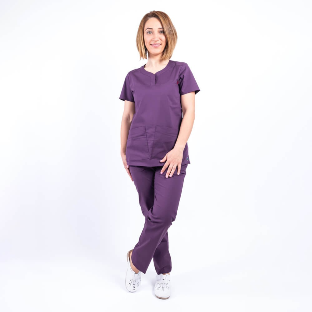 Costum medical Lotus Flex, stretch, visiniu, CVC-NP3 CVC-SP2