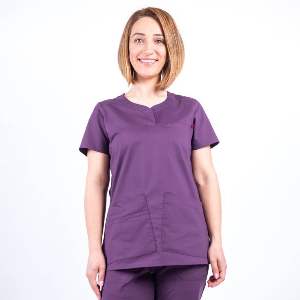 Costum medical Lotus Flex, stretch, visiniu, CVC-NP3 CVC-SP2