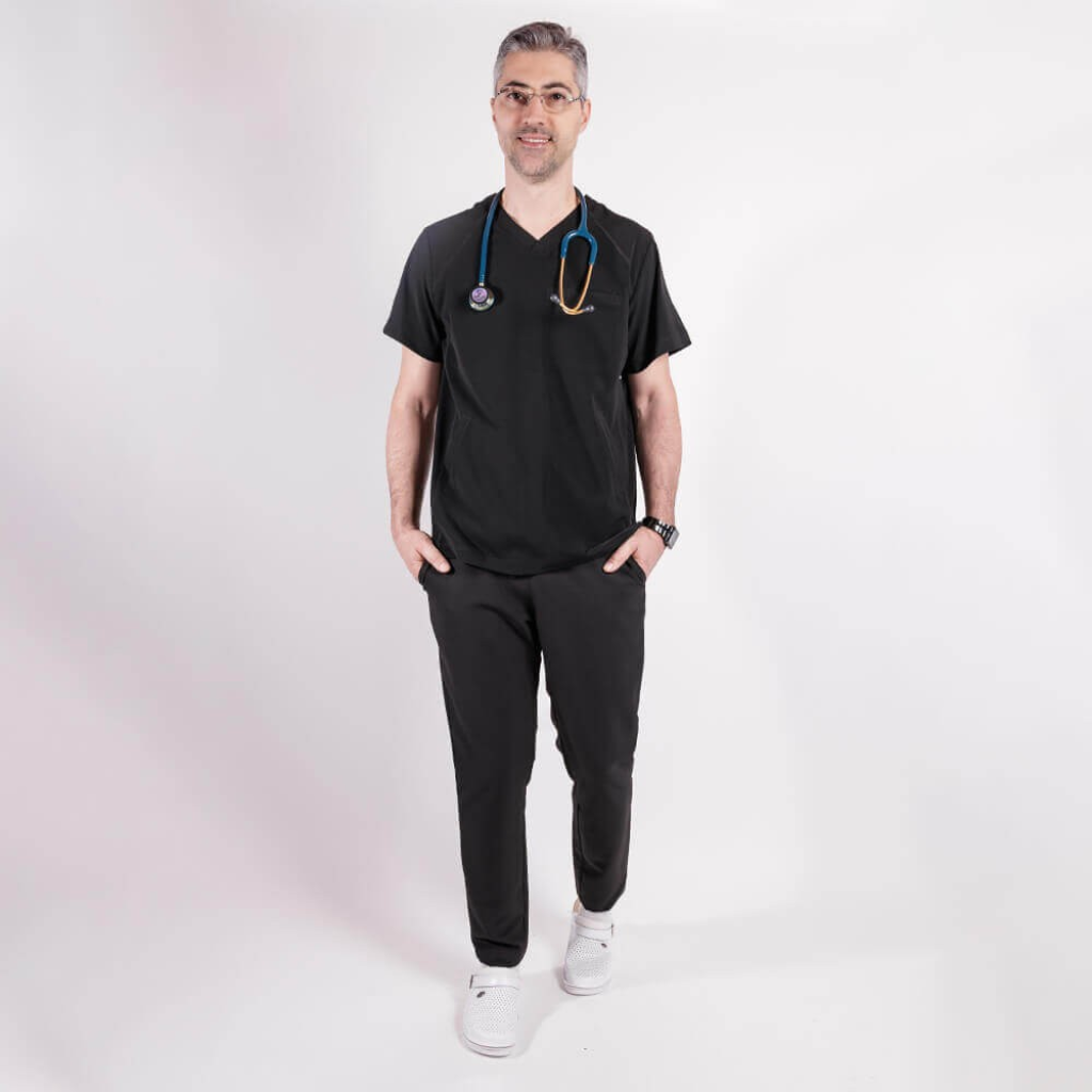 Costum medical Lotus Flex, stretch, negru, TS-NP9 TRS-SP9 M