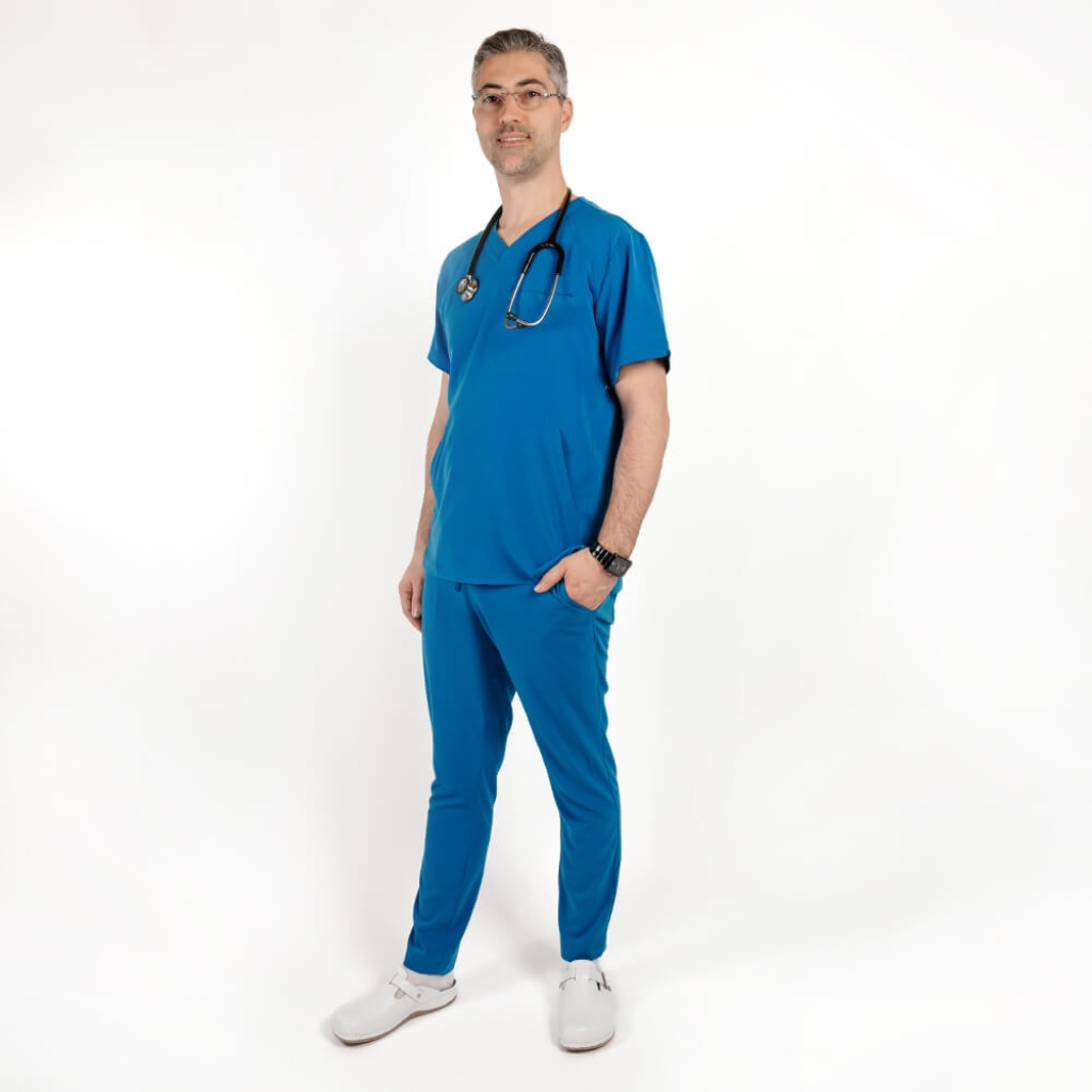 Costum medical Lotus Flex, stretch, albastru royal, TS-NP9 TS-SP9