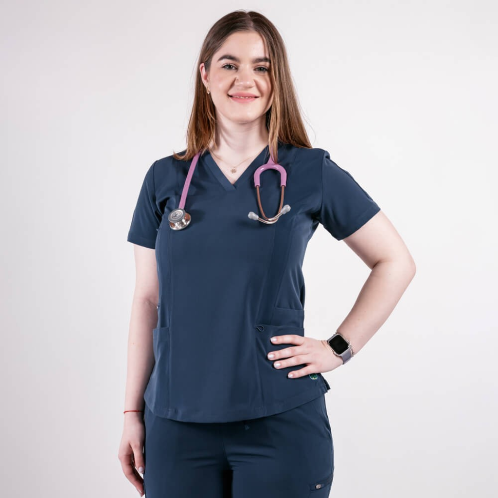 Bluza medicala Lotus Flex, stretch, bleumarin, TS-NP7