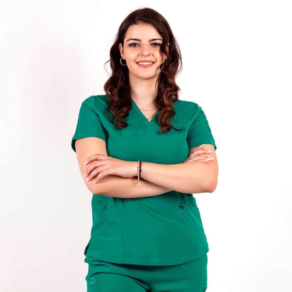 Bluza medicala Lotus Flex, stretch, turcoaz teal, TS-NP7